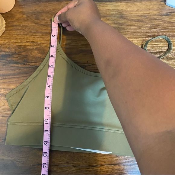 Olive Green 2 piece Workout Set with Athletic Cami Top and Leggings - XL - Picture 7 of 9